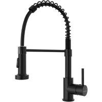 Dayone Sleek Kitchen Mixer Tap with Pull Down Sprayer & 360 Swivel in Black