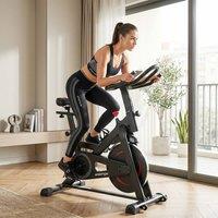 SPORTNOW Exercise Bike for Home with Smart APP, 0-100% Magnetic Resistance in Black