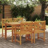Berkfield Home 5 Piece Garden Dining Set Solid Wood Acacia in Brown