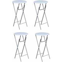Berkfield Home Bar Tables 4 pcs with MDF Tabletop White