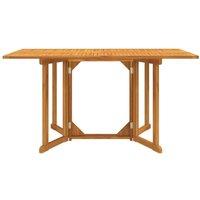 Berkfield Home Folding Butterfly Garden Table 150x90x75 cm Solid Wood Teak in Brown | Size: 150 x 90 x 75 cm