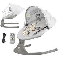 Kinderkraft LUMI 2 Baby Electric Rocker Bouncer Side To Side Mains or Batteries in Light Grey