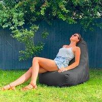rucomfy Beanbags rucomfy Indoor Or Outdoor Adults Water Resistant Beanbag Chair in Grey | Size: Large