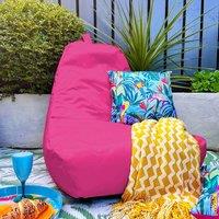 rucomfy Beanbags rucomfy Indoor Or Outdoor Adults Water Resistant Beanbag Chair in Cerise | Size: Large