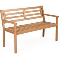 Costway 119cm Outdoor Loveseat Bench 2-Person Patio Acacia Wood Garden Chair in Natural