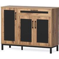 Costway Sideboard Buffet Cabinet Storage Organizer w/Drawer &Removable Shelves in Natural