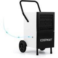 Costway 80L/Day Commercial Dehumidifier Industrial Dehumidifier w/Drain Hose in Black
