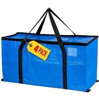 Nordara 3Pcs 90L Zipped Collapsible Storage Bags in Blue