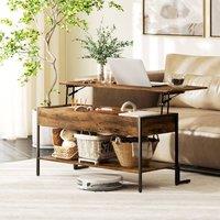 STILVORA Coffee Table with Lift-Top Storage Rustic Brown