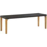 Berkfield Home Garden Bench 80 cm Poly Rattan Black