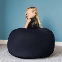 rucomfy Beanbags rucomfy Indoor Or Outdoor Kids Water Resistant Small Classic Beanbag in Navy