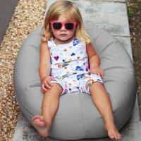 rucomfy Beanbags rucomfy Indoor Or Outdoor Kids Water Resistant Small Classic Beanbag in Light Grey