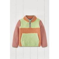 Grass & Air Borg Quarter Zip Jumper in Orange | Size: 4-5 Years