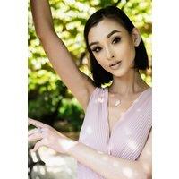 Latelita Women's Large Angel Wing Necklace Silver in White
