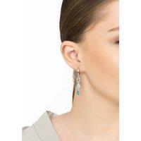 Latelita Women's Sardinia Triple Teardrop Earrings Silver The Blues in Blue
