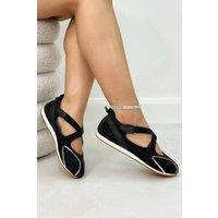 Love Lemonade Women's Comfort Velocity Shadowline Trainers in Black | Size: 6