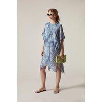 James Lakeland Women's Blue Boho Tie-Dye Kaftan