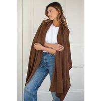 Cove Women's Lola Cashmere Travel Wrap in Dark Brown