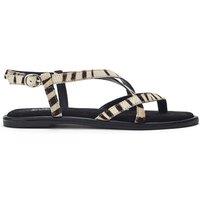Moda In Pelle Women's 'Jacaran' Pony Hair Flat Sandals | Size: 8