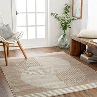 Livabliss Florensa-Geometric Brown Grey Blue Modern Living Dining Bedroom Rug | Size: 200 cm x 275 cm