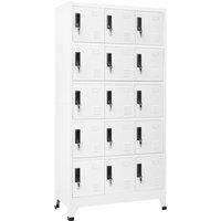 Berkfield Home Locker Cabinet White 90x40x180 cm Steel | Size: 90 x 40 x 180 cm