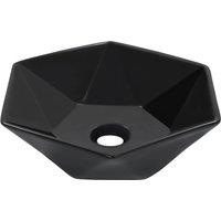 Berkfield Home Wash Basin 41x36.5x12 cm Ceramic Black