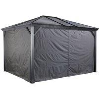 Rowlinsons Curtains for Sojag Ventura / Ventura II Gazebo 3m x 3m - Polyester in Grey