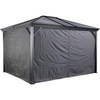 Rowlinsons Curtains for Sojag Ventura / Ventura II Gazebo 3m x 3.7m - Polyester in Grey