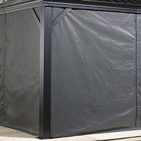 Rowlinsons Curtains for Sojag Moreno Gazebo 3m x 3.7m - L370 x W300 x H199.34 cm in Grey