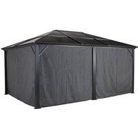 Rowlinsons Curtains for Sojag Meridien Gazebo 3.7m x 4.9m - L490xW300xH199.01 cm in Grey