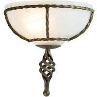Netlighting Pembroke 1 Light Indoor Wall Uplighters Black Gold E27