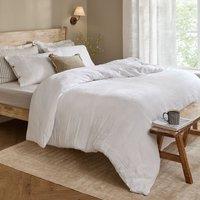 Yard Lark 100% Cotton Muslin Duvet Cover Set in White | Size: Double