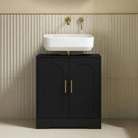 OHS Arch Undersink Bathroom Cabinet MDF Under Basin Storage in Black