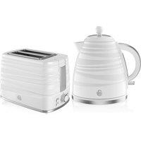 Swan Symphony Collection: Kettle, 2 Slice Toaster in White