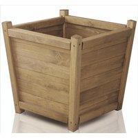 Primrose Natural Wooden Tapered Pine Planter Raised Garden Flower Pot 65cm