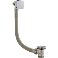 Balterley Square Bath Filler with Overflow, 70mm x 600mm - Chrome in Silver