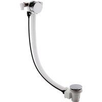 Balterley Free Bath Filler with Push Button Waste & Overflow, Set of 2 - Chrome in Silver