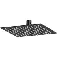 Balterley Square Fixed Head Matt Black 200mm