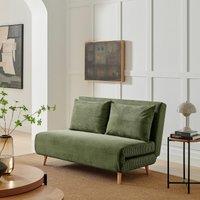 FurnitureboxUK Bobby Green Jumbo Corduroy Folding Double Sofa Bed