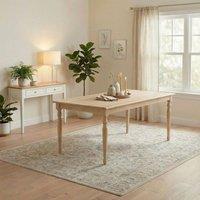 FurnitureboxUK Aalto Rectangle White Oak Wood 6-8 Seater Dining Table in Light Brown
