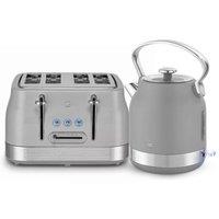 Swan Retro Collection: Kettle, 4 Slice Toaster in Grey