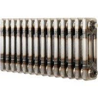 Monstershop Traditional 3 Column Radiator - 300 x 650mm - Raw Metal in Silver