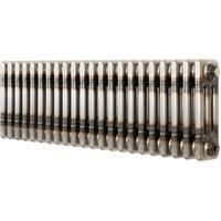 Monstershop Traditional 3 Column Radiator - 300 x 1010mm - Raw Metal in Silver