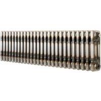 Monstershop Traditional 3 Column Radiator - 300 x 1190mm - Raw Metal in Silver
