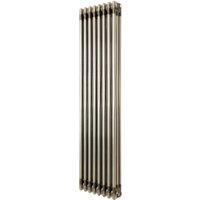 Monstershop Traditional 3 Column Radiator - 1500 x 380mm - Raw Metal in Silver