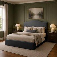 Desire Deco Designer Plush Velvet Brooklyn Bed Frame in Charcoal | Size: Double