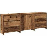 Berkfield Home 3 Piece Sideboard Old Wood Engineered Wood in Brown