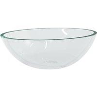 Berkfield Home Basin Glass 50x37x14 cm Transparent in Clear | Size: 50 x 37 x 14 cm