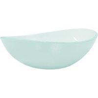 Berkfield Home Basin Tempered Glass 54.5x35x15.5 cm Frosted in Mint