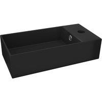 Berkfield Home Bathroom Sink with Overflow Ceramic Matt Black